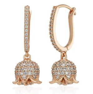 Heiße Verkäufe Ohrringe, Creole, Huggie 585 RG Rotgold/ Rosegold mit Zirkon - Bild 1 von 1