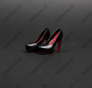 1/6 High Heel Shoes Black for 12" Tbleague Phicen Hot Toys Female Figure