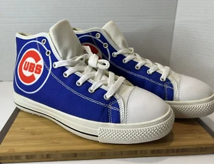 Chicago Cubs High Top Lace Up Sneakers Adult US 7.5, Fit Smaller, NWOT - Picture 1 of 23