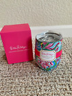 New Lilly Pulitzer Insulated Stemless Wine Tumbler Golden Hour 12oz Slide Lid