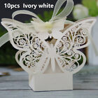 10Pcs Butterfly Hollow Carriage Favors Box Gifts Candy Boxes With Ribbon We Yiuk