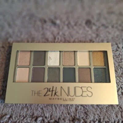 Paleta de sombras de ojos Maybelline The 24K Nudes 12 colores colores terrosos neutros Foto 1 de 4