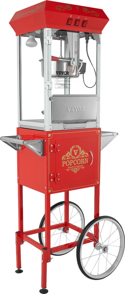 VEVOR NP08001SEC Popcorn Cart - Red (CSBMHJ8OZ850W171EV1)