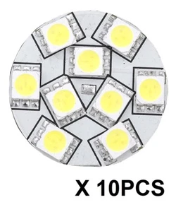 # RV MARINE TRAILER PART REPLACEMENT LED BULB G4 WARM WHITE BACK PIN 1.1"D 10PCS - Picture 1 of 1