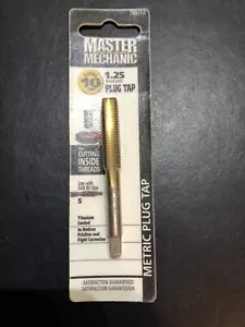 Master Mechanic 10mm X 1.25 Thread Pitch Plug Tap, #789372, Titanium Coated - Picture 1 of 5