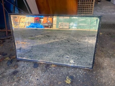 Vintage Large Ornate Painted Wooden Frame Wall Hanging Mounted Mirror - Image 1 of 4