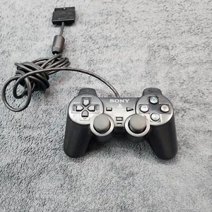 Sony PlayStation 2 PS2 DualShock 2 Controller Black Genuine OEM - Picture 1 of 5