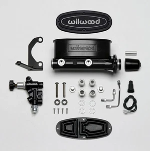 Kit Wilwood HV Tándem M/C con soporte L/H y válvula de utilería - 1 pulgada diámetro negro - Imagen 1 de 6