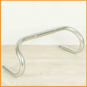 NOS ROTO SANREMO 42 cm HANDLEBAR 26 BICYCLE ROAD BIKE AERO ALLOY SILVER CLASSIC - Picture 1 of 7