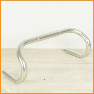 NOS ROTO SANREMO 42 cm HANDLEBAR 26 BICYCLE ROAD BIKE AERO ALLOY SILVER CLASSIC - Immagine 1 di 4