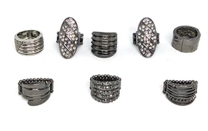 NEU! Paparazzi dehnbare Ringe (8er Set) klobig/glitzig/Pistole Metall Ton Retro - Bild 1 von 10
