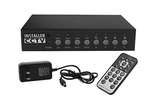 Video Quad Color 4CH Multiplexer 2 BNC Output w/ Remote Control &1Amp Adapter - Picture 1 of 5