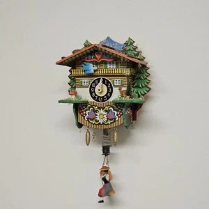 Handmade small albert schwab karlsruhe mechanical cuckoo clock, Made in Germany - Picture 1 of 3
