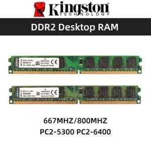 Kingston Memoria RAM DDR2 2GB 800Mhz 667MHz PC2-5300 PC2-6400 240 Pins 1.8V NON - Picture 1 of 24