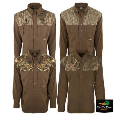 DRAKE WATERFOWL EST TWO TONE CAMO FLYWEIGHT WINGSHOOTER'S SHIRT LONG SLEEVE - Image 1 of 2
