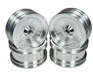 Ruedas de aluminio vintage de 2,2"" plateadas para Team Associated RC10 World's Car - Imagen 1 de 4