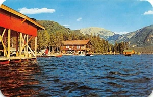 Grand Lake Yacht Club & Bathing Beach Scene Grand Lake,CO Vtg 50's Postcard  - Picture 1 of 2