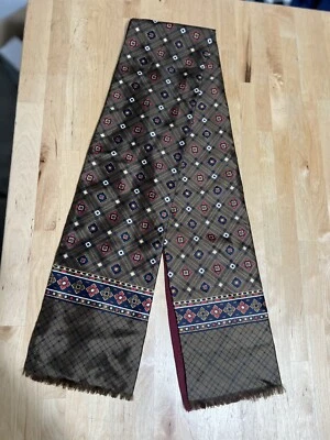 Bufanda Vintage Años 70 Borgoña Reversible Talla Única Usada en Excelente Condición Foto 1 de 3