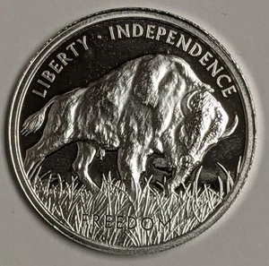 1 oz .999 Fine Silver Round ~ PAMP Buffalo Bullion Round ~ Tube Fresh - Picture 1 of 5