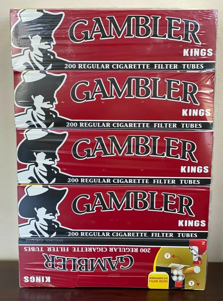 Tubos de cigarrillos RYO tamaño king regular para jugadores - 5 cajas ~ se envía en caja Foto 1 de 1