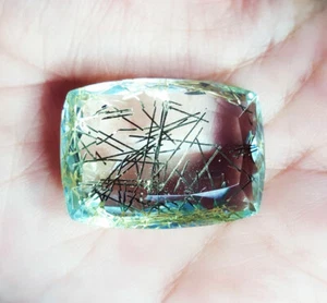 55.45 Ct Loose Gemstone Rutilated Quartz Beautiful Décor Faceted eBay - Picture 1 of 3
