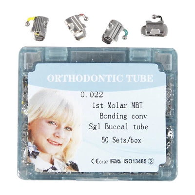 50 sets Dentista Orthodontic Buccal Tube 1st Molar Sgl Bondable Convertible MBT