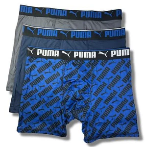 PUMA MEN'S 3 PACK - PHG 243 842 BLUE - LARGE - UNDERWEAR X3 BOXER BRIEF - Picture 1 of 1
