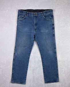 Wrangler Jeans Mens 38X30 Blue Cotton Blend Regular Fit Straight Work Cowboy - Picture 1 of 12