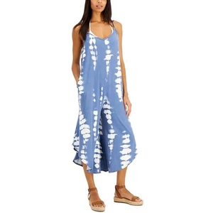 J. Valdi Womens Blue Beachwear Summer Jumpsuit Cover-Up M BHFO 2770 - Picture 1 of 2