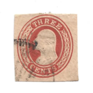 Postal Stationary Cut Square 3ct Geo Washington U10 - Picture 1 of 1