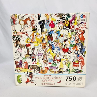New Sealed Ceaco One Hundred Horses And One Shoe 750 Piece Jigsaw Puzzle - Image 1 of 4