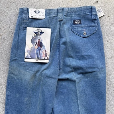 Deadstock Dockers Jeans Men's 32x34 Pleated Denim Cotton Classic Fit Vintage - Image 1 of 4