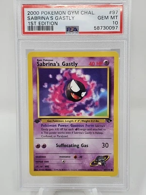 2000 Pokemon Gym Challenge 1st Edition Sabrina's Gastly PSA 10 - Image 1 of 2