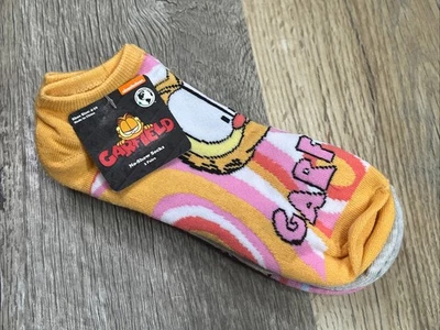 Calcetines GARFIELD No Show Mujer Talla 4-10 (3 Pares) Naranja Rosa Gris Nickelodeon Nuevos con Etiquetas Foto 1 de 4