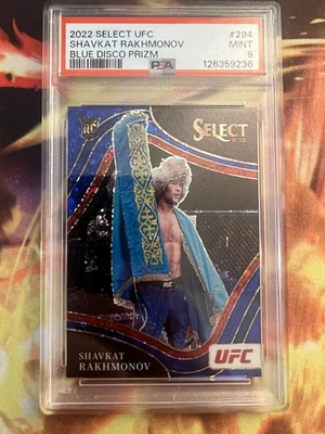 2022 Panini Select UFC - Octagonside Shavkat Rakhmonov #294 Blue Disco /49 PSA 9 - Image 1 of 2