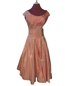 Vestido De Colección Para Mujer Años 40 Rosa Formal Sin Mangas Años 40 Vestido de Baile de graduación Fred Perlberg 12 - Imagen 1 de 8