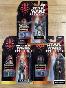 Star Wars Episode 1 Figuren - Jar Jar, Rune Haako, Watoo - 3 Stück - Neuwertig! - Bild 1 von 4