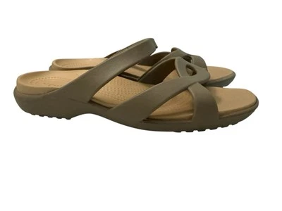 Crocs Womens Size 10 Sandals Flip Flop Tan / Beige Kadee - Image 1 of 4