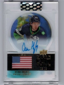 2024-25 Upper Deck Clear Cut Quinn Hughes Pride of USA Auto #'ed 19/99 (PA-QH) - Picture 1 of 1