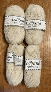 Looband Einband 100% Icelandic Wool Lace Weight White 4 Ea Same Lot 1362 - Picture 1 of 4