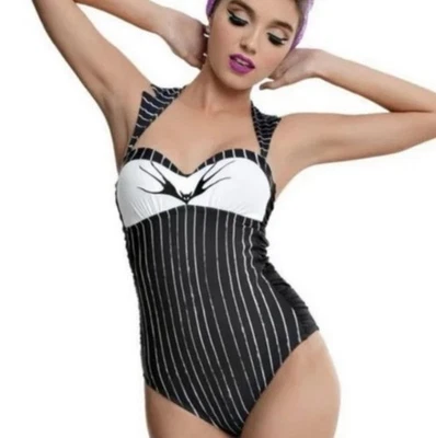 Maiô Disney M The Nightmare Before Christmas Jack Skellington peça única  - Imagem 1 de 4