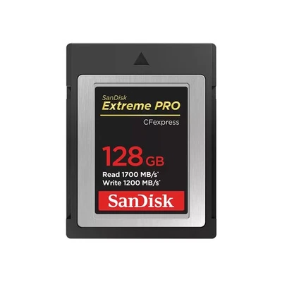 Tarjeta de memoria SanDisk Extreme PRO 128 GB CFexpress tipo B, 1700 MB/s de lectura, 1200 MB/s Foto 1 de 3