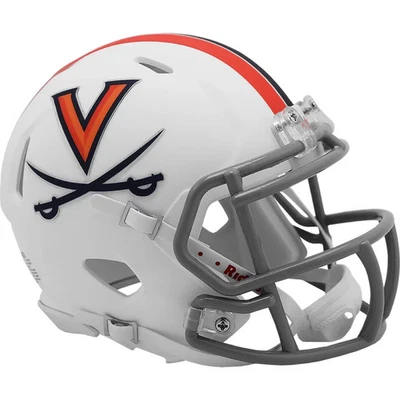 Virginia Cavaliers Matte White #1 NCAA Speed Mini Helmet by Riddell - Image 1 of 2