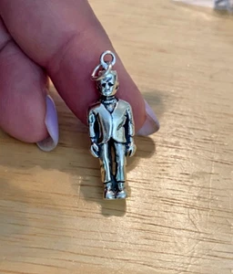 Sterling Silver 12x32mm Halloween Frankenstein Charm! concave back - Picture 1 of 6