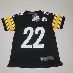 Nike Pittsburgh Steelers Jersey Black NFL #22 Najee Harris Boys Size M 8 - Picture 1 of 7