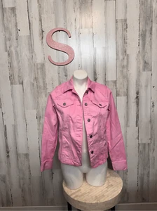 Charter Club pink denim jacket size small - Picture 1 of 7