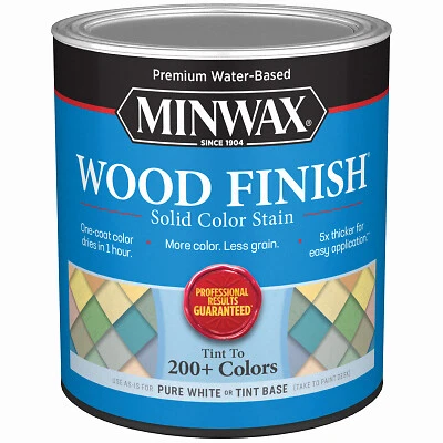 Minwax 108110000 Wood Finish Stain, Water-Based, Solid Color, White, 1-Qt. - Foto 1 de 2