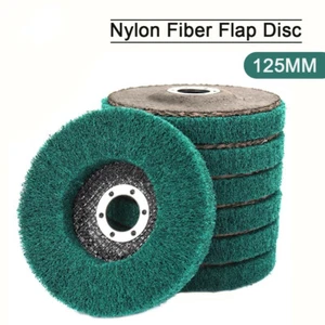 5in Nylon Fiber Flap Wheel Scouring Pad Abrasive Buffing Disc for Angle Grinder - Picture 1 of 9