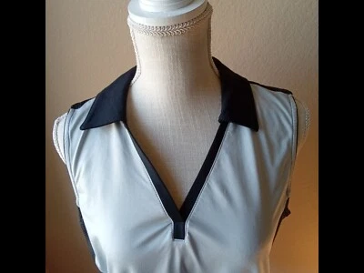 Tail Tech XL 无袖高尔夫/网球衬衫黑色和灰色  — 第 1/4 张图片