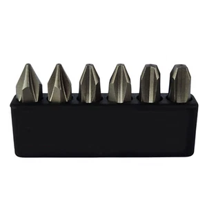 JIS Screwdriver Bits 1/4" Hex Set (+1 +2 +3 X 25.4Mm - 6 Pcs) Made in Japan - Picture 1 of 6